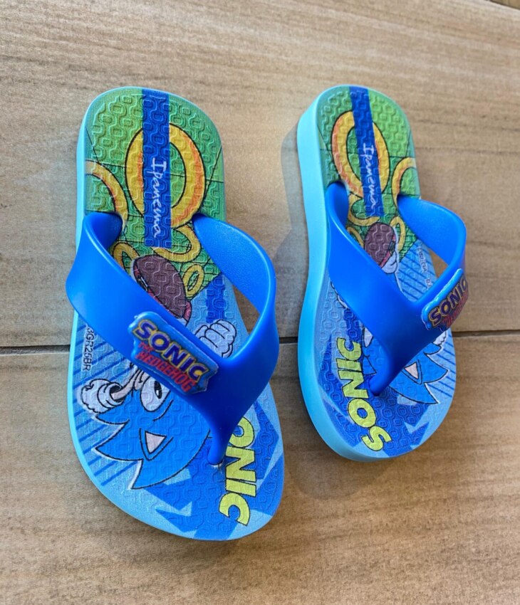 Chinelo Infantil Masculino Estampado Azul Fernanda Ramos Kids