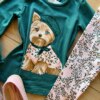 fernandaramoskids com br Conjunto Infantil Feminino Blusa Cachorrinho e Legging Estampada1