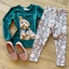 Conjunto Infantil Feminino Blusa Cachorrinho e Legging Estampada Fernanda Ramos Kids