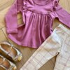 fernandaramoskids com br Conjunto Infantil Feminino Blusa Manga Longa e Legging Estampada1