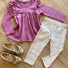 Conjunto Infantil Feminino Blusa Manga Longa e Legging Estampada Fernanda Ramos Kids