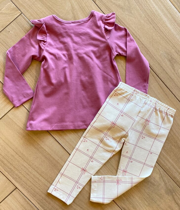 fernandaramoskids com br Conjunto Infantil Feminino Blusa Manga Longa e Legging Estampada2