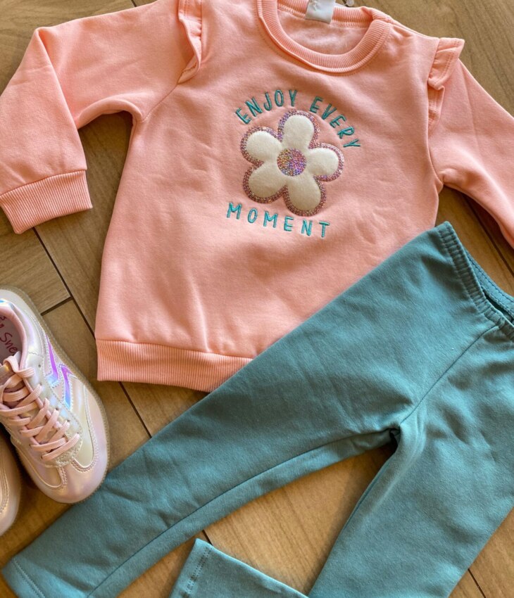 fernandaramoskids com br Conjunto Infantil Feminino Blusão Enjoy Every Moment e Legging1