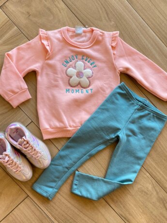 Conjunto Infantil Feminino Blusão Enjoy Every Moment e Legging Fernanda Ramos Kids