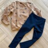 fernandaramoskids com br Conjunto Infantil Feminino Blusão Everyday Bege e Calça Legging2