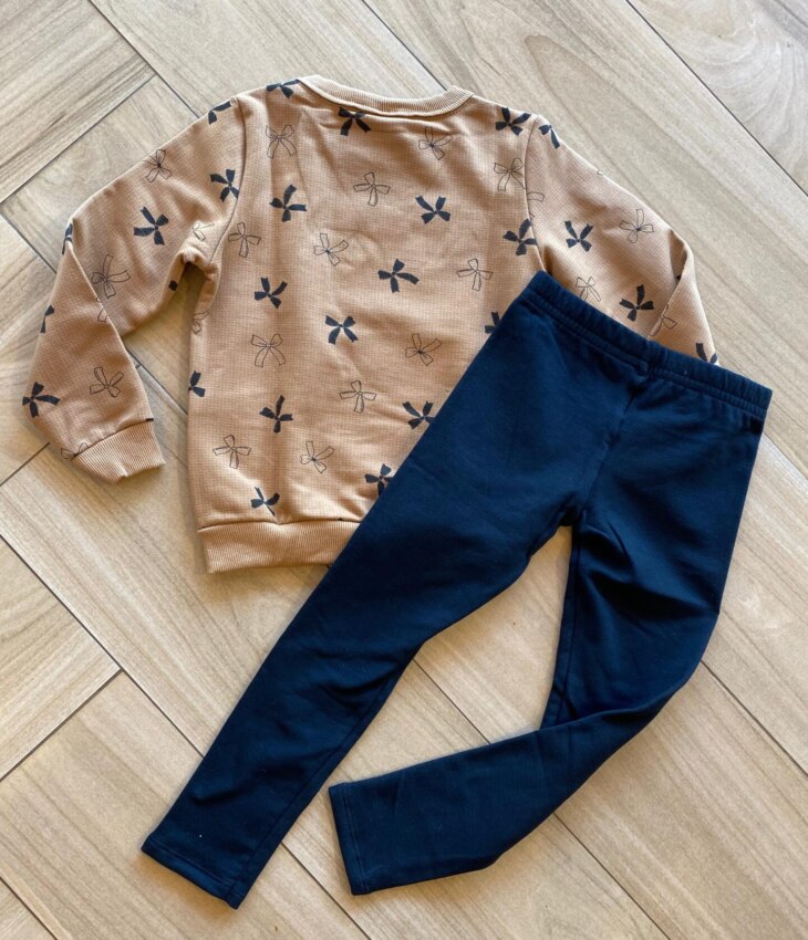 fernandaramoskids com br Conjunto Infantil Feminino Blusão Everyday Bege e Calça Legging2
