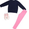 Conjunto Infantil Feminino Blusão Love e Legging Rosa Neon Fernanda Ramos Kids