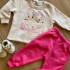 fernandaramoskids com br Conjunto Infantil Feminino Blusão My Cute e Calça Jogger Pink1