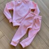 fernandaramoskids com br Conjunto Infantil Feminino Canelado Blusa Manga Longa e Calça Rosa2