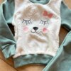 fernandaramoskids com br Conjunto Infantil Feminino Moletom Blusa e Calça com Detalhes Verde1