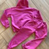 fernandaramoskids com br Conjunto Infantil Feminino Moletom Jaqueta com Bolso e Calça Pink2