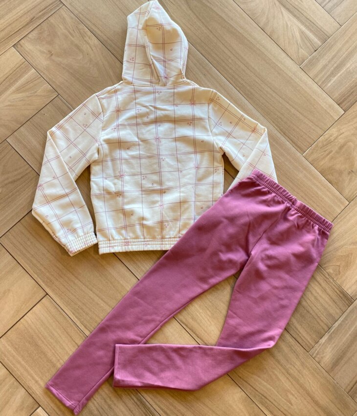 fernandaramoskids com br Conjunto Infantil Feminino Moletom Jaqueta Laço Nude e Calça2