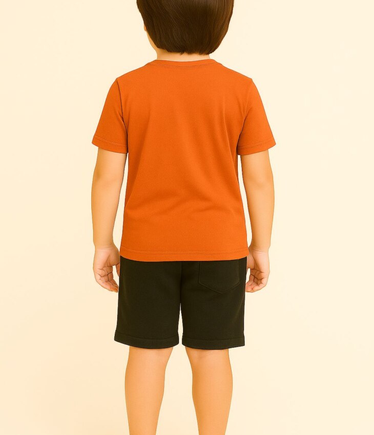 Conjunto Infantil Masculino Blusa Manga Curta e Bermuda Bichinhos Fernanda Ramos Kids