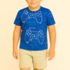 Conjunto Infantil Masculino Blusa Manga Curta e Bermuda Game Day Fernanda Ramos Kids