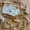 fernandaramoskids com br Conjunto Infantil Masculino Blusão Cachorrinho e Calça Jogger Bege2