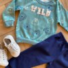 fernandaramoskids com br Conjunto Infantil Masculino Blusão Wild Verde e Calça Jogger Azul1