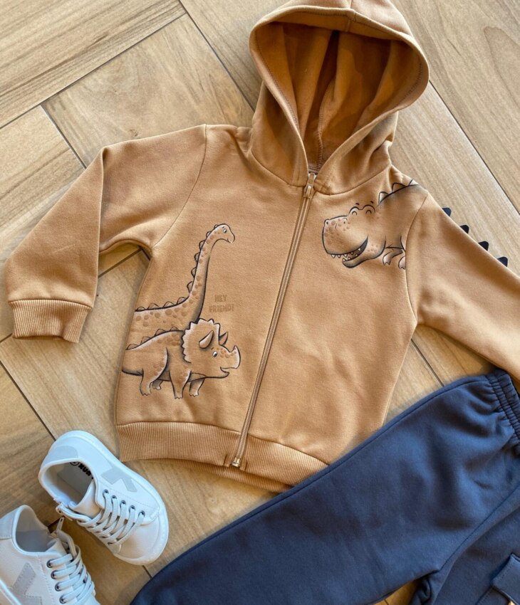 fernandaramoskids com br Conjunto Infantil Masculino Jaqueta Dinossauro e Calça Jogger2