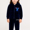 Conjunto Infantil Veludo Blusa Manga Longa e Calça Azul fernanda ramos kids