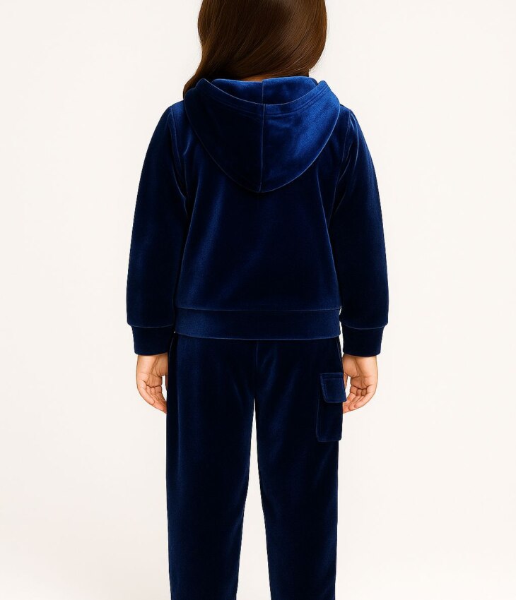 fernandaramoskids com br Conjunto Infantil Veludo Blusa Manga Longa e Calça Azul Capivara 1