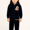 Conjunto Infantil Veludo Blusa Manga Longa e Calça Azul Capivara fernanda ramos kids