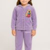 Conjunto Infantil Veludo Blusa Manga Longa e Calça Lilás Capirafernanda ramos kids