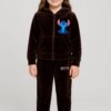 Conjunto Infantil Veludo Blusa Manga Longa e Calça Marrom Fernanda Ramos Kids
