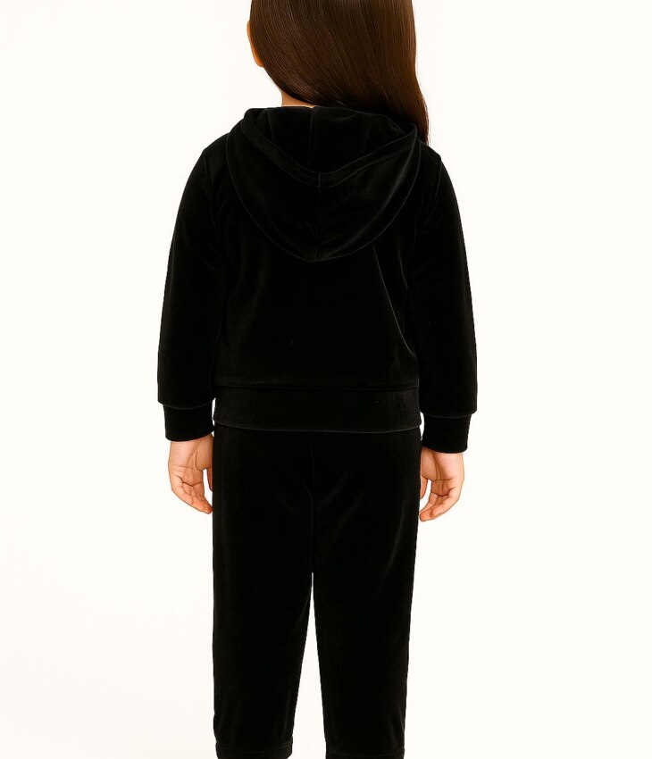 fernandaramoskids com br Conjunto Infantil Veludo Blusa Manga Longa e Calça Preto 1