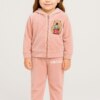 Conjunto Infantil Veludo Blusa Manga Longa e Calça Rosa Capivara fernanda ramos kids