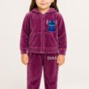 Conjunto Infantil Veludo Blusa Manga Longa e Calça Roxo Fernanda Ramos Kids
