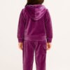 fernandaramoskids com br Conjunto Infantil Veludo Blusa Manga Longa e Calça Roxo 1