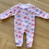 Macacão Infantil Feminino com Zíper Lateral Estampado Rosa Fernanda Ramos Kids