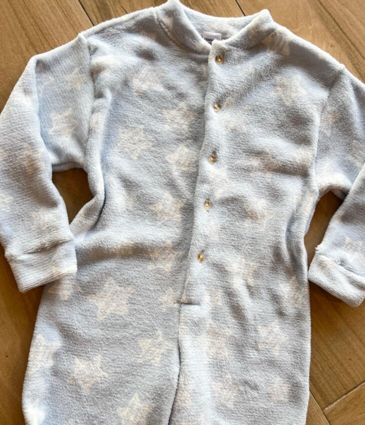 fernandaramoskids com br Pijama Macacão Infantil Masculino Peluciado Azul com Estrelas1