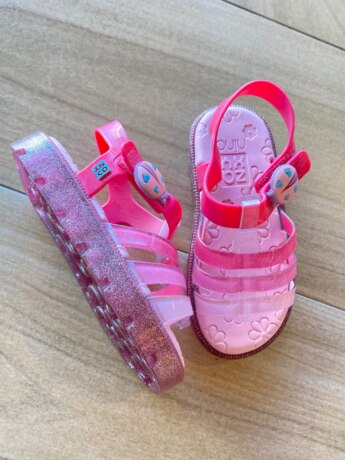 Sandália Infantil Feminina Joaninha Rosa Dalia Fernanda Ramos Kids