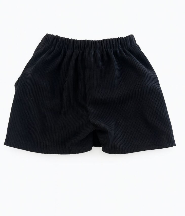 fernandaramoskids com br Short Saia Infantil Feminino Cotelê com Botões Preto2
