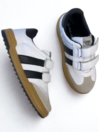Tênis Infantil Masculino Branco Casual Duas Tiras Fernanda Ramos Kids