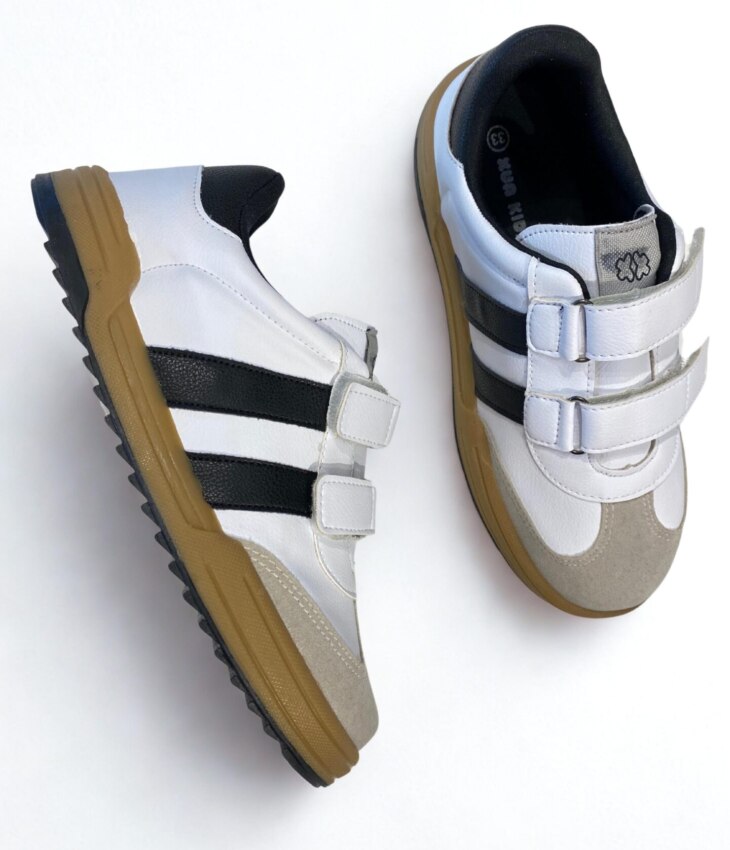 Tênis Infantil Masculino Branco Casual Duas Tiras Fernanda Ramos Kids