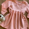 fernandaramoskids com br Vestido Infantil Feminino Manga Longa Bordado Florzinhas Rosa1