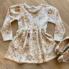 Vestido Infantil Feminino Manga Longa Estampa Ursinho Bege Fernanda Ramos Kids