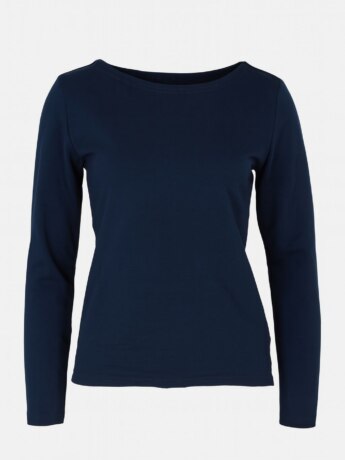 Blusa Manga Longa Infantil Feminina Térmica Básica Azul Escuro Fernanda Ramos Kids