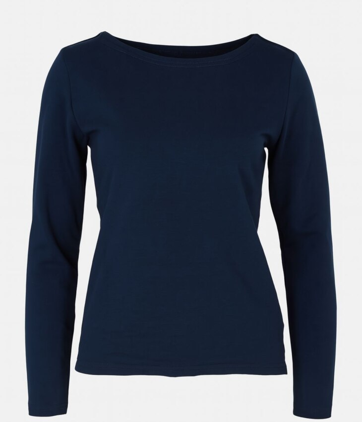 Blusa Manga Longa Infantil Feminina Térmica Básica Azul Escuro Fernanda Ramos Kids