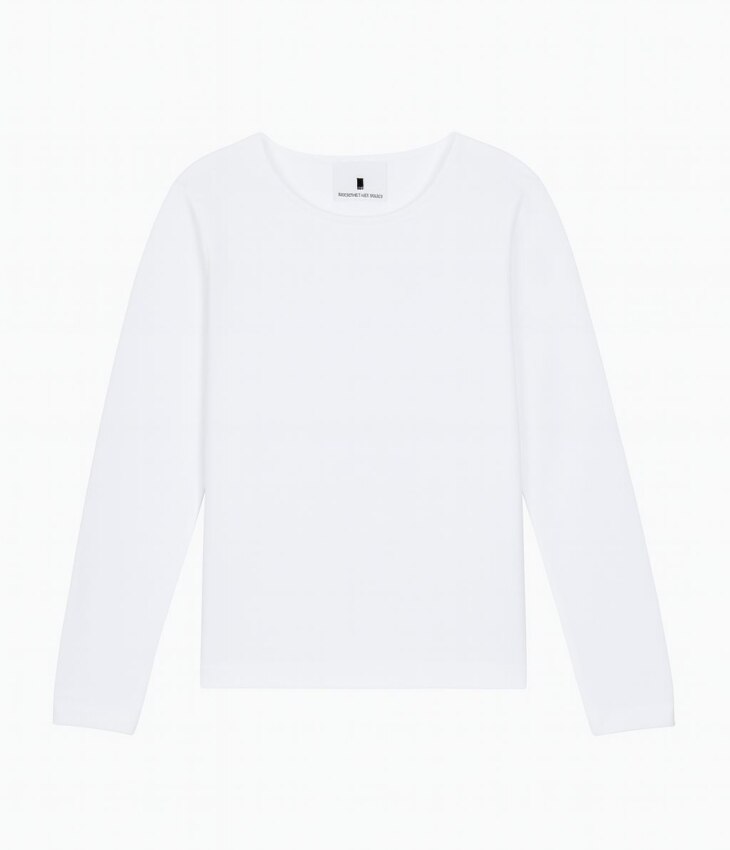 Blusa Manga Longa Infantil Feminina Térmica Básica Branca Fernanda Ramos Kids