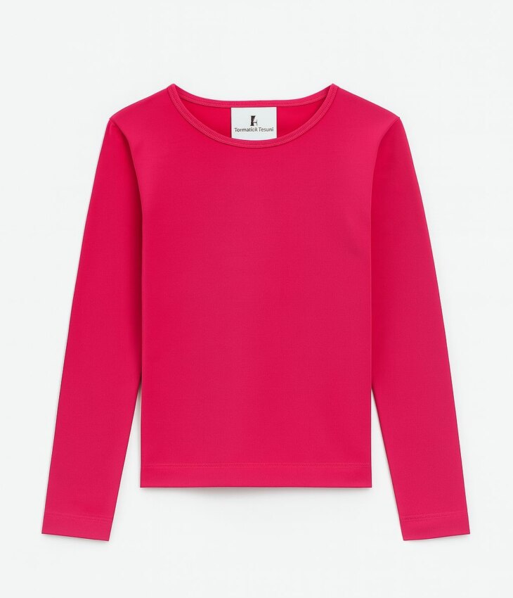 Blusa Manga Longa Infantil Feminina Térmica Básica Pink Fernanda Ramos Kids
