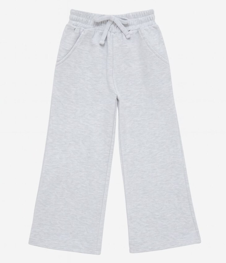 fernandaramoskids com br Calça Infantil Feminina Moletom com Elástico Cinza Claro1