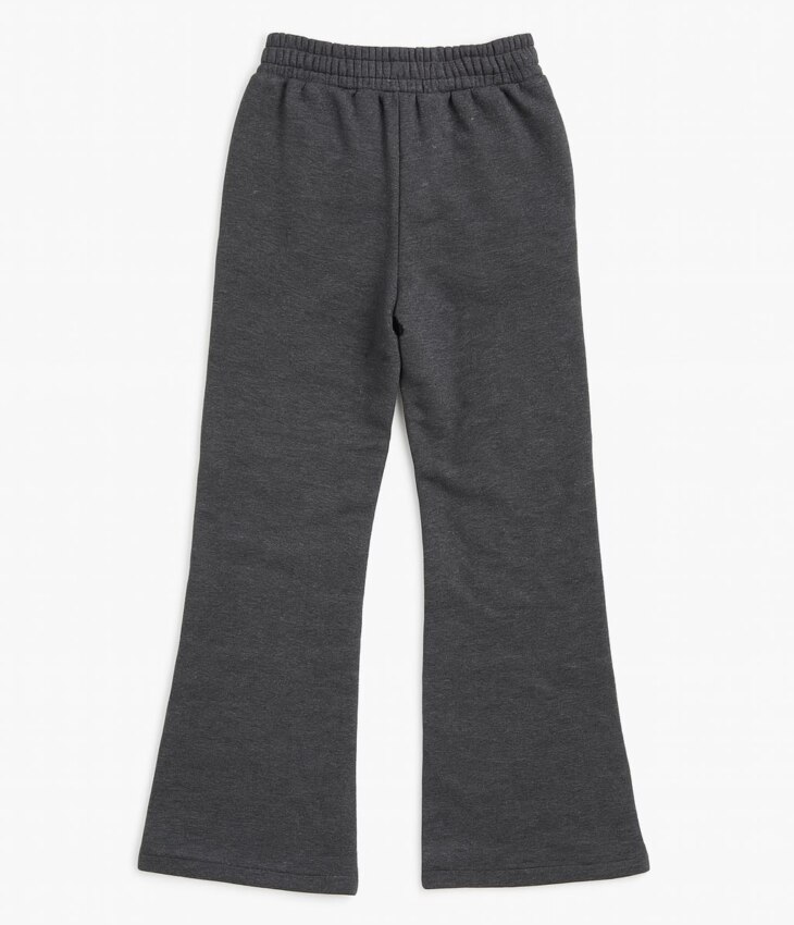Calça Infantil Feminina Moletom com Elástico Cinza Mesclado Fernanda Ramos Kids