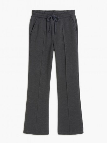 Calça Infantil Feminina Moletom com Elástico Cinza Mesclado Fernanda Ramos Kids