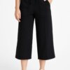 Calça Infantil Feminina Moletom com Elástico e Detalhe Friso Preto Fernanda Ramos Kids