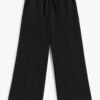 fernandaramoskids com br Calça Infantil Feminina Moletom com Elástico e Detalhe Friso Preto1