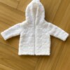 fernandaramoskids com br Jaqueta Infantil Feminina Peluciada com Capuz e Zíper Branco1