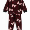 Pijama Infantil Feminino Blusa Manga Longa e Calça Bolinas Preta Fernanda Ramos Kids