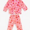 Pijama Infantil Feminino Blusa Manga Longa e Calça Donuts Rosa Fernanda Ramos Kids